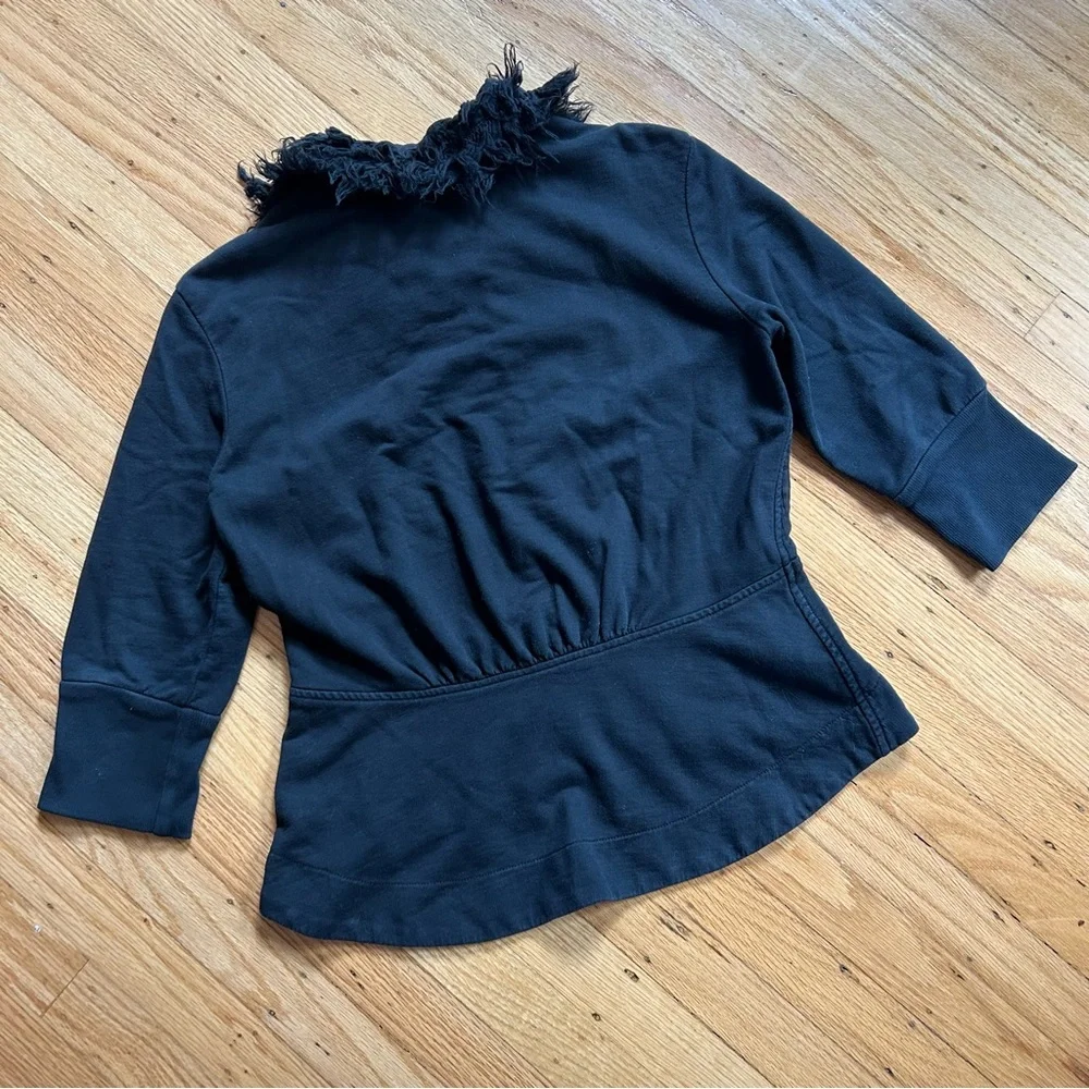 Prairie Underground Black Sweatshirt, 3/4 Length Sleeves - Picture 4 of 8